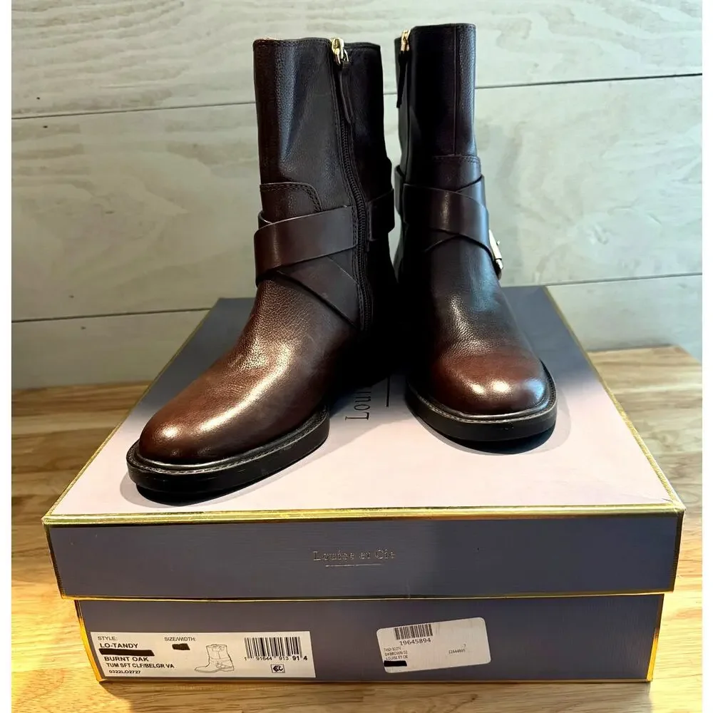 NIB Louise et Cie Women's Lo-Tandy Boots Burnt Oak Size 7